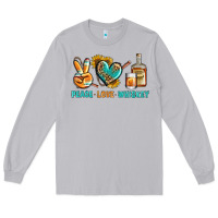 Moon Dust Peace Love Whiskey Long Sleeve Tee - BundleAndBundleShop