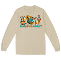 Mushroom Peace Love Whiskey Long Sleeve Tee - BundleAndBundleShop