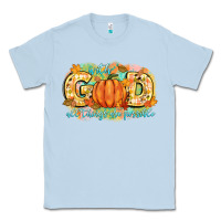 Dusty Blue with god all things are possible Classic Tee - CowGirlArtShop