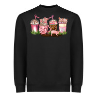 Black pig coffee cups Heavyweight Sweatshirt - AdoDesignShop