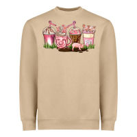 Mushroom pig coffee cups Heavyweight Sweatshirt - AdoDesignShop