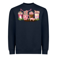 Navy pig coffee cups Heavyweight Sweatshirt - AdoDesignShop