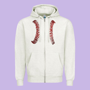 Ball Stitch Zipper Hoodie Designed By Adodesignshop