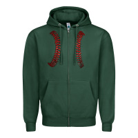 Sports Green ball stitch Zipper Hoodie - AdoDesignShop