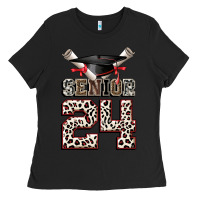 Black senior 24 Ladies Tee - CowGirlArtShop