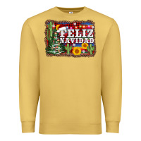 Antique Gold feliz navidad Premium Sweatshirt - AdoDesignShop