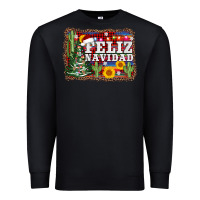 Black feliz navidad Premium Sweatshirt - AdoDesignShop