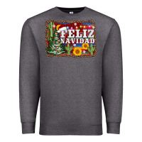 Charcoal Heather feliz navidad Premium Sweatshirt - AdoDesignShop