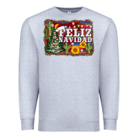 Heather Grey feliz navidad Premium Sweatshirt - AdoDesignShop
