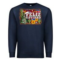 Navy feliz navidad Premium Sweatshirt - AdoDesignShop
