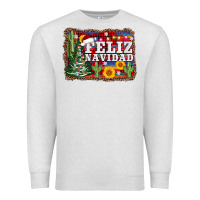 Oatmeal Heather feliz navidad Premium Sweatshirt - AdoDesignShop