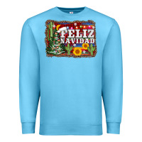 Ocean Blue feliz navidad Premium Sweatshirt - AdoDesignShop