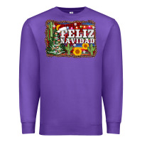 Purple feliz navidad Premium Sweatshirt - AdoDesignShop