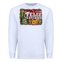 White feliz navidad Premium Sweatshirt - AdoDesignShop