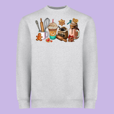 Cookie Coffee Cup Heavyweight Sweatshirt Designed By Adodesignshop