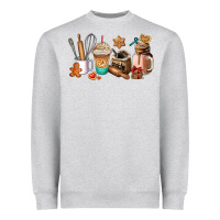 Heather Grey cookie coffee cup Heavyweight Sweatshirt - AdoDesignShop