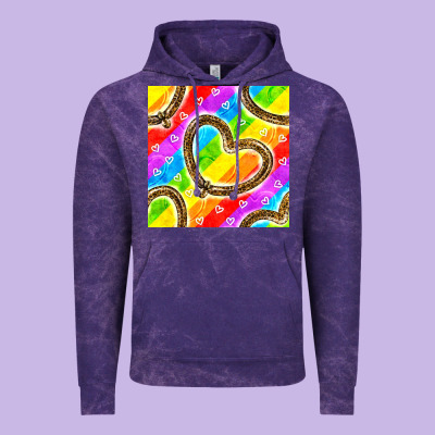 Pride Lgbtq Leopard Heart Balloons Pattern Vintage Hoodie Designed By Bundleandbundleshop