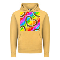 Vintage Mustard Pride lgbtq leopard heart balloons pattern Vintage Hoodie - BundleAndBundleShop
