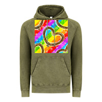 Vintage Olive Pride lgbtq leopard heart balloons pattern Vintage Hoodie - BundleAndBundleShop