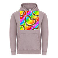 Vintage Zinc Pride lgbtq leopard heart balloons pattern Vintage Hoodie - BundleAndBundleShop