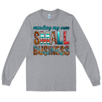 Heather Grey Minding My Own Small Business Long Sleeve Tee - BundleAndBundleShop