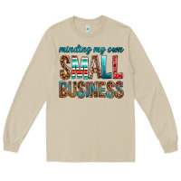 Mushroom Minding My Own Small Business Long Sleeve Tee - BundleAndBundleShop