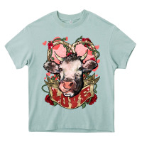 Cow Valentine's Day Love Heavy Core Tee | Teevron
