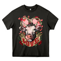 Asphalt Cow Valentine's Day love Heavy Core Tee - HowdyJamesFarm