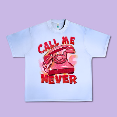 Call Me Never Urban Heavy Tee Designed By Fadigitalartstudio