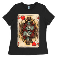 Black King Of Hearts Cowboy Ladies Tee - HowdyJamesFarm