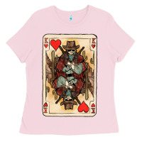 Bubblegum Pink King Of Hearts Cowboy Ladies Tee - HowdyJamesFarm