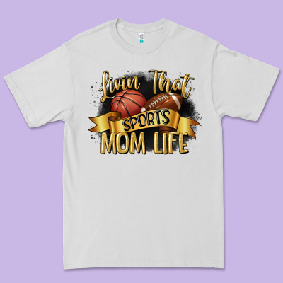 Livin That Sports Mom Life Premium Tee Designed By Cowgirlartshop