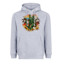 Heather Grey cowhide aztec sunflowers cactus Heavyweight Hoodie - AdoDesignShop