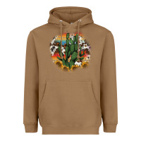 Toasted Coconut cowhide aztec sunflowers cactus Heavyweight Hoodie - AdoDesignShop