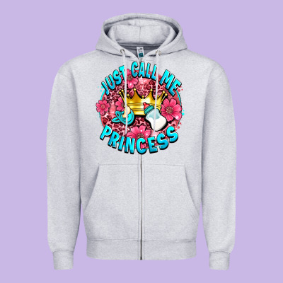 Just Call Me Princess Zipper Hoodie Designed By Adodesignshop