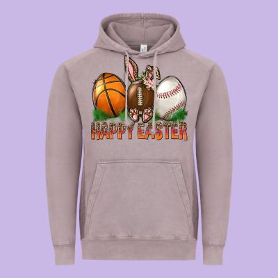 Happy Easter Sports Vintage Hoodie Designed By Bundleandbundleshop
