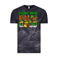 Cloud Black St. Patrick's little miss pot of gold Vintage Tee - OliviaCreatesArt