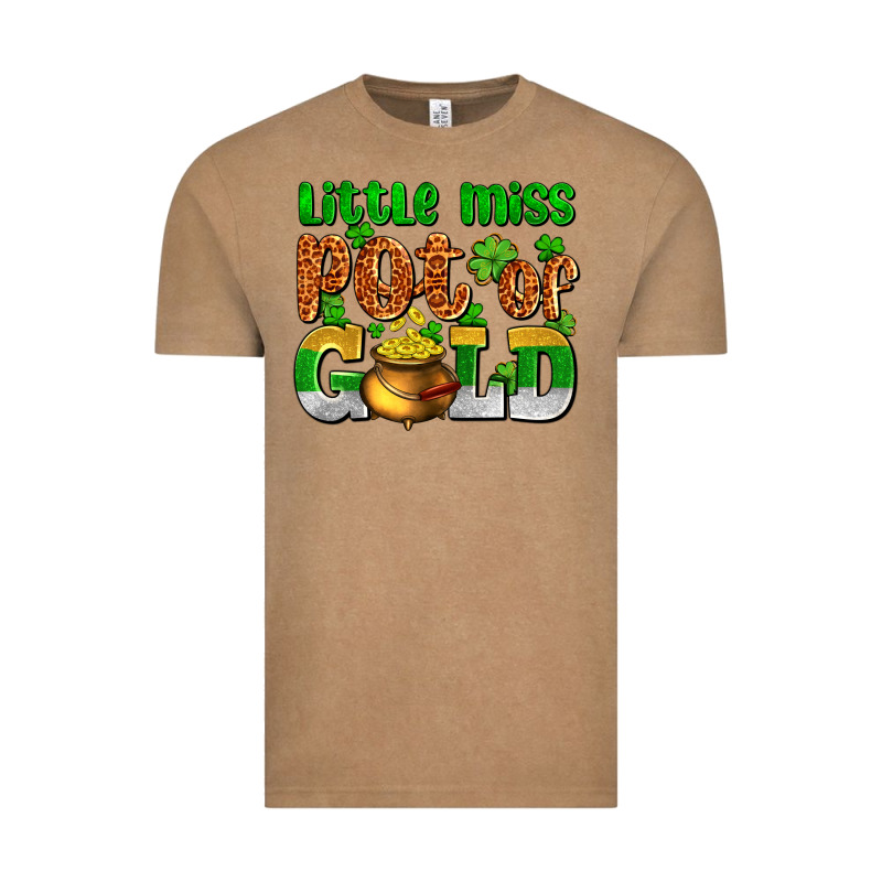 St. Patrick's Little Miss Pot Of Gold Vintage Tee by OliviaCreatesArt | Teevron