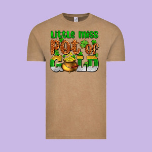 St. Patrick's Little Miss Pot Of Gold Vintage Tee Designed By Oliviacreatesart
