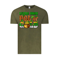 Vintage Olive St. Patrick's little miss pot of gold Vintage Tee - OliviaCreatesArt