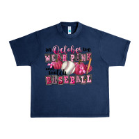 Navy In October We Wear Pink And Watch Baseball Urban Heavy Tee - FaDigitalArtStudio