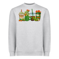 Heather Grey cactus coffee cups Heavyweight Sweatshirt - AdoDesignShop