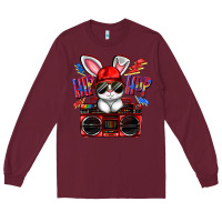 Burgundy hip hop Long Sleeve Tee - FaDigitalArtStudio