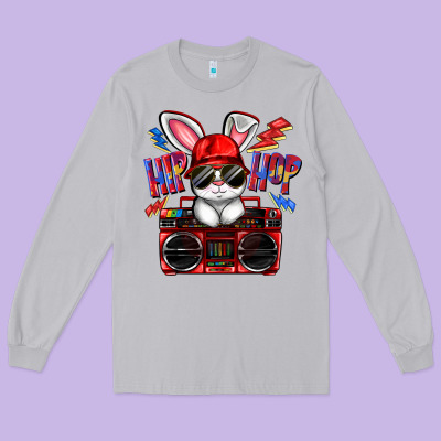 Hip Hop Long Sleeve Tee Designed By Fadigitalartstudio