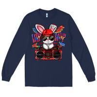Navy hip hop Long Sleeve Tee - FaDigitalArtStudio