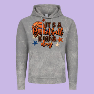 It's A Basketball Kinda Day Vintage Hoodie Designed By Fadigitalartstudio