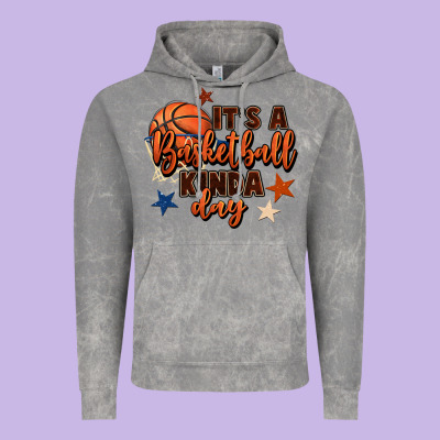 It's A Basketball Kinda Day Vintage Hoodie Designed By Fadigitalartstudio