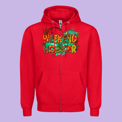 Weekend Hooker Zipper Hoodie Designed By Adodesignshop