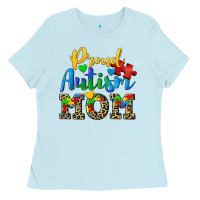 Baby Blue proud autism mom Ladies Tee - CowGirlArtShop