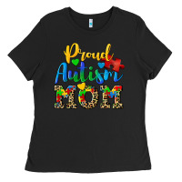 Black proud autism mom Ladies Tee - CowGirlArtShop